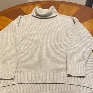 Gray J  Crew cowl turtleneck Sweater